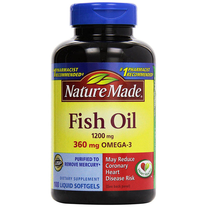 Nature Made Fish Oil 1200 mg w. Omega-3 360 mg Softgels 100 Count (Pack of 1)