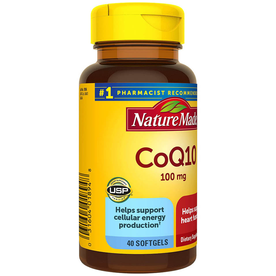 Nature Made CoQ10 100mg, Dietary Supplement for Heart Health Support, 40 Softgels, 40 Day Supply