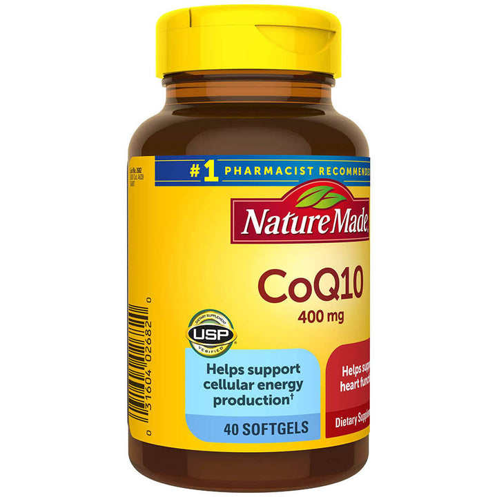 Nature Made CoQ10 400mg, Dietary Supplement for Heart Health Support, 40 Softgels, 40 Day Supply