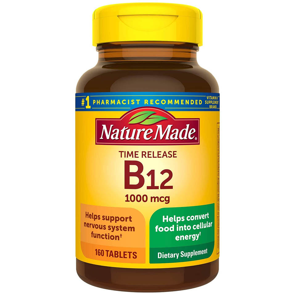 Nature Made Vitamin B12 1000 mcg. Timed Release Tablets Value Size 160 Ct