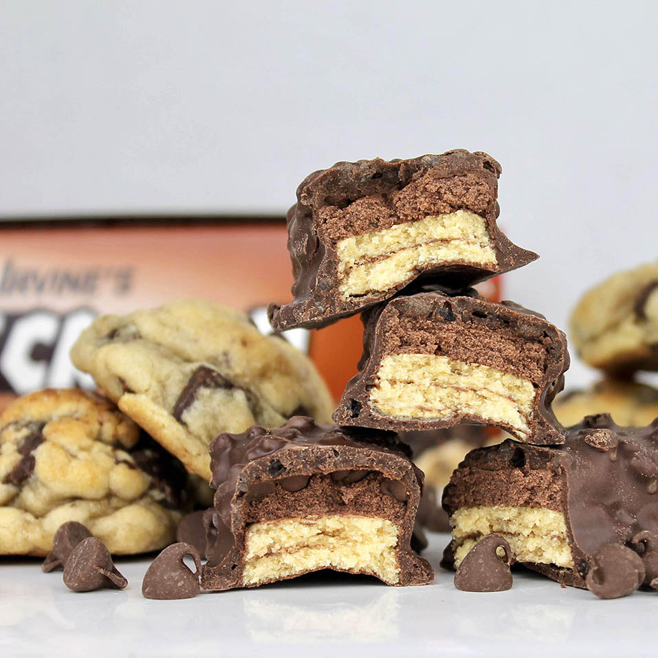 FITCRUNCH Full Size Protein Bars, Designed by Robert Irvine, 6-Layer Baked Bar, 6g of Sugar, Gluten Free & Soft Cake Core (Chocolate Chip Cookie Dough)