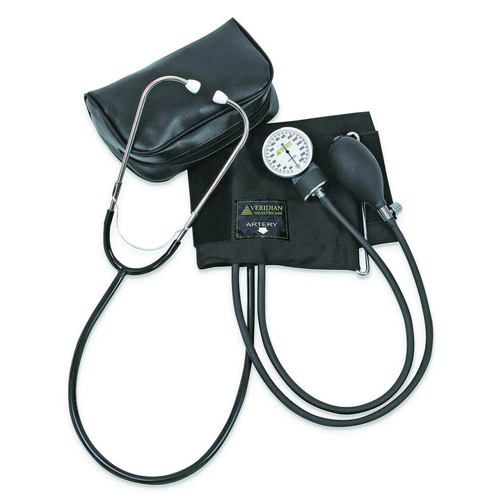 Veridian Healthcare Veridian Self-Taking Home Blood Pressure Kit with Attached Stethoscope, Latex Free, Adult, 1 Pound, 1 Count