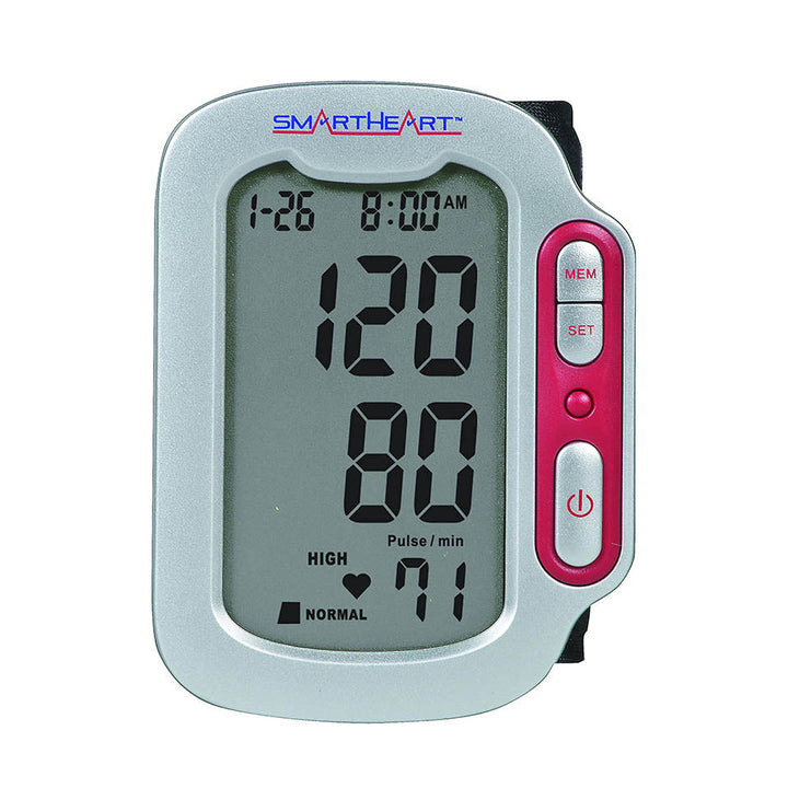 SmartHeart Automatic Wrist Digital Blood Pressure Monitor (1-Person, 90 Memory)