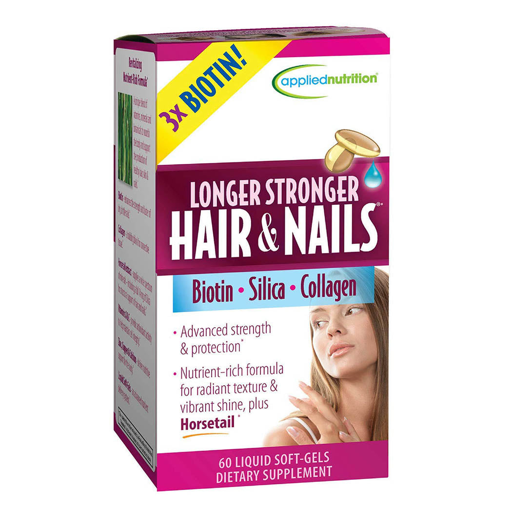 Applied Nutrition Longer, Stronger Hair and Nails, 60-Count