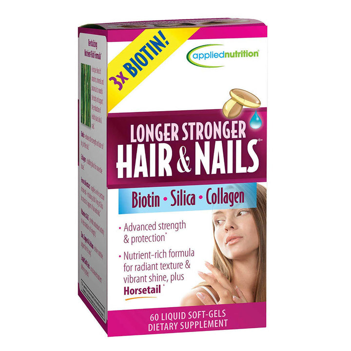 Applied Nutrition Longer, Stronger Hair and Nails, 60-Count