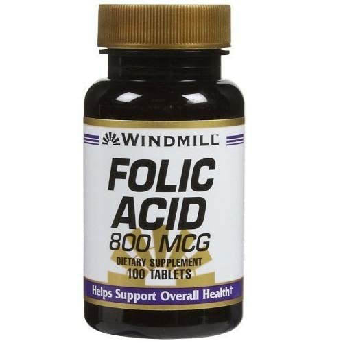 Windmill Folic Acid 800 Mcg Tabs, 100 ct