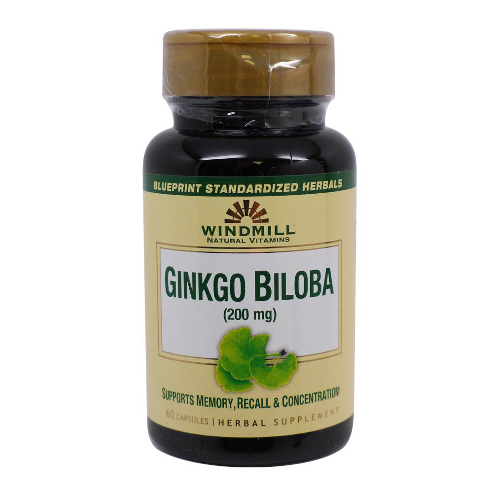 Windmill Herbals Ginkgo Biloba 200 mg Capsules 60 Capsules