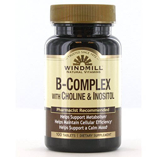 Windmill B-Complex with Choline and Inositol Tabs 100'S Windmill