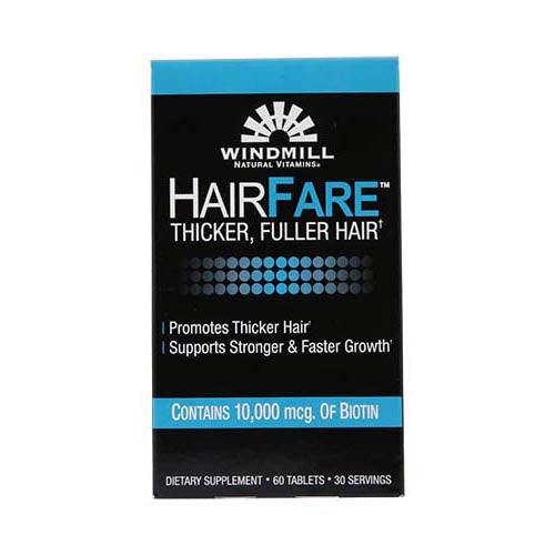 Windmill Hair Fare Vitamin Supplement Caplets for Hair - 60 Ea