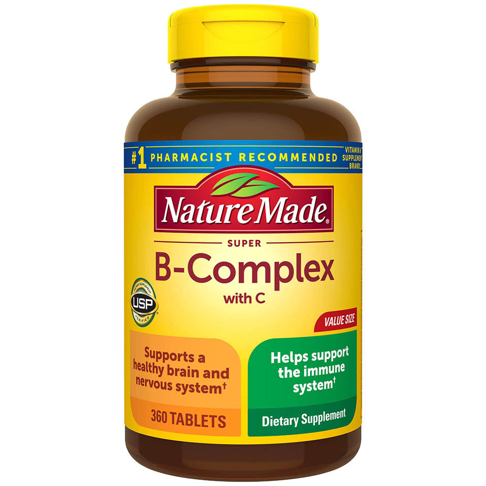 Nature Made Super B Complex Tablets, Value Size, 360 Count