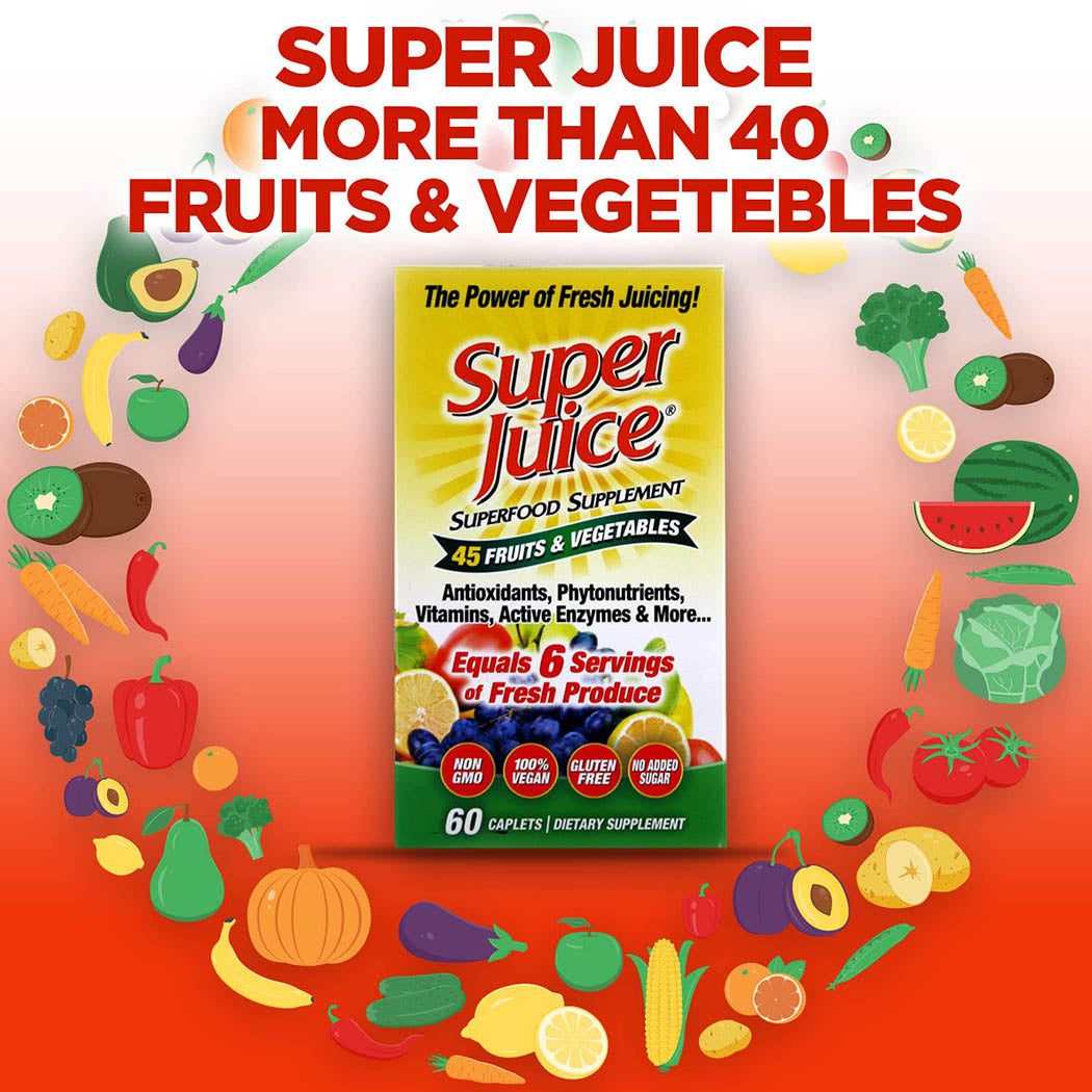 Super Juice Vegetable and Fruit Daily Multi Phyto-Nutrient Formula, 60 Count WIN55870