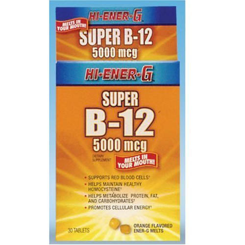 Hi Ener G Super B12 5000 mcg Tablets, By Windmill - 30 Ea