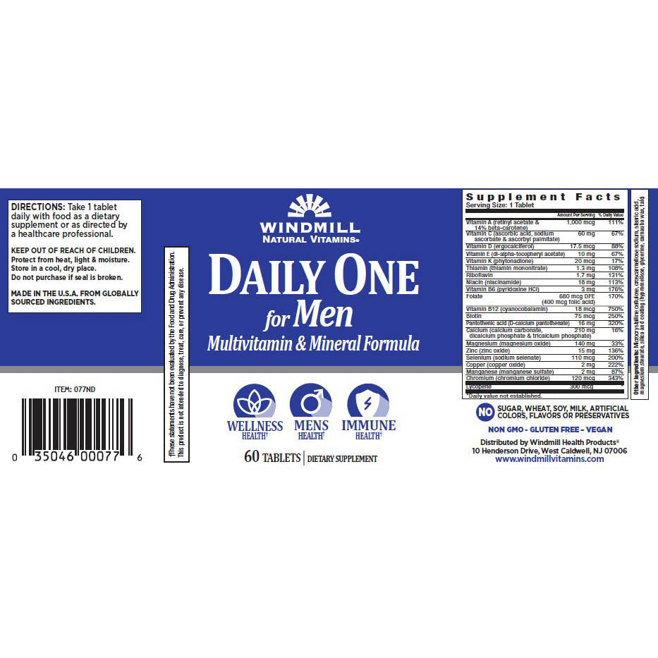 Daily Vitamin TB Mens WMILL Size: 60