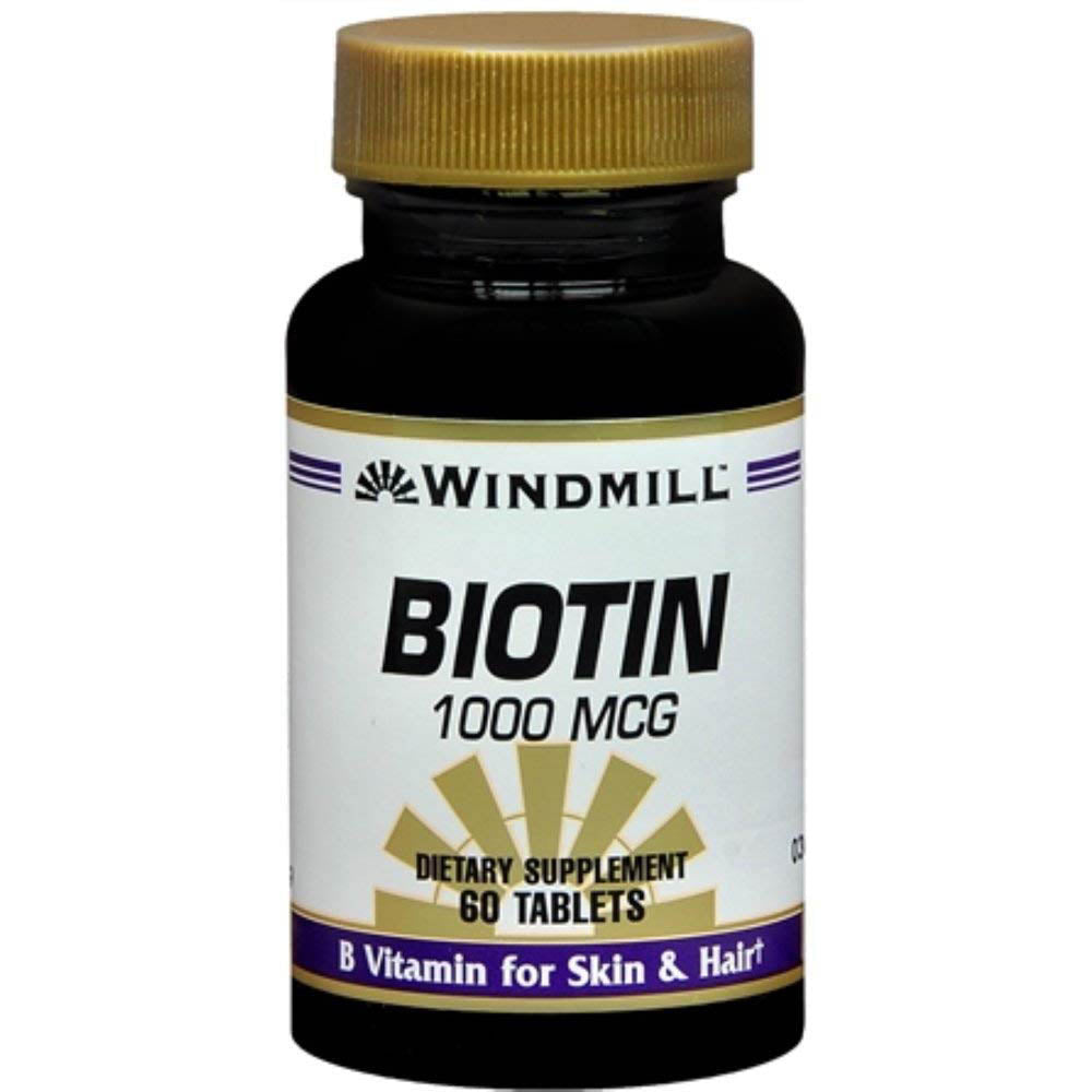 Windmill Biotin 1,000 mcg Tablets, 60 ct