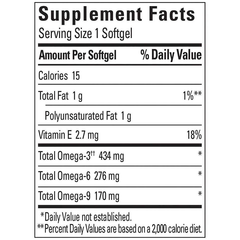 Nature Made Triple Omega 3 6 9, Fish Oil as Ethyl Esters and Plant-Based Oils, Healthy Heart Support, 150 Softgels, 50 Day Supply