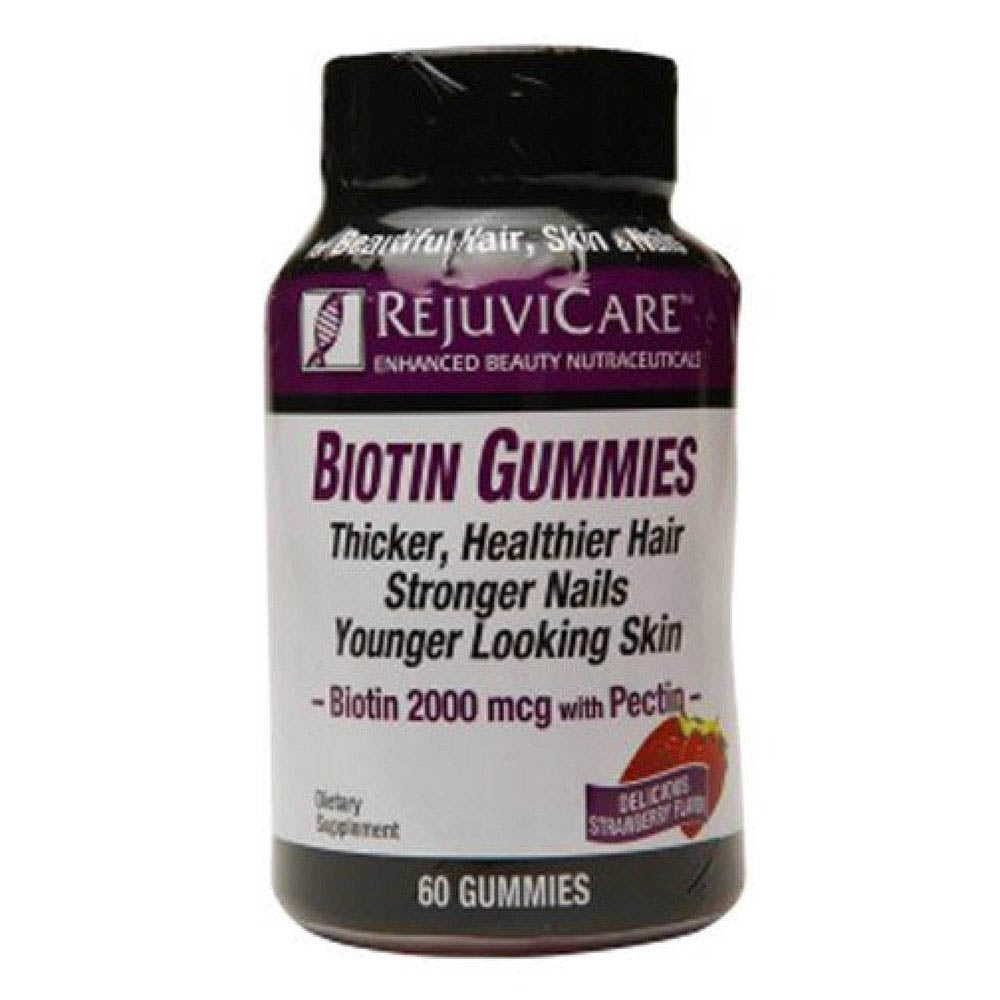 Rejuvicare Biotin Gummies 10,000mcg for Beautiful Hair, Skin and Nails, 30 servings