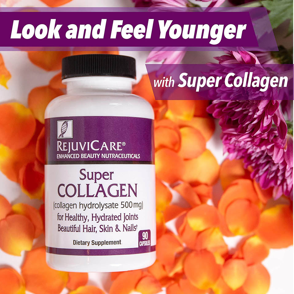 Rejuvicare Super Collagen Capsules for Beauty, Healthy Joints, Hair, Skin, & Nails, 90 Servings, Multi, (N8745)