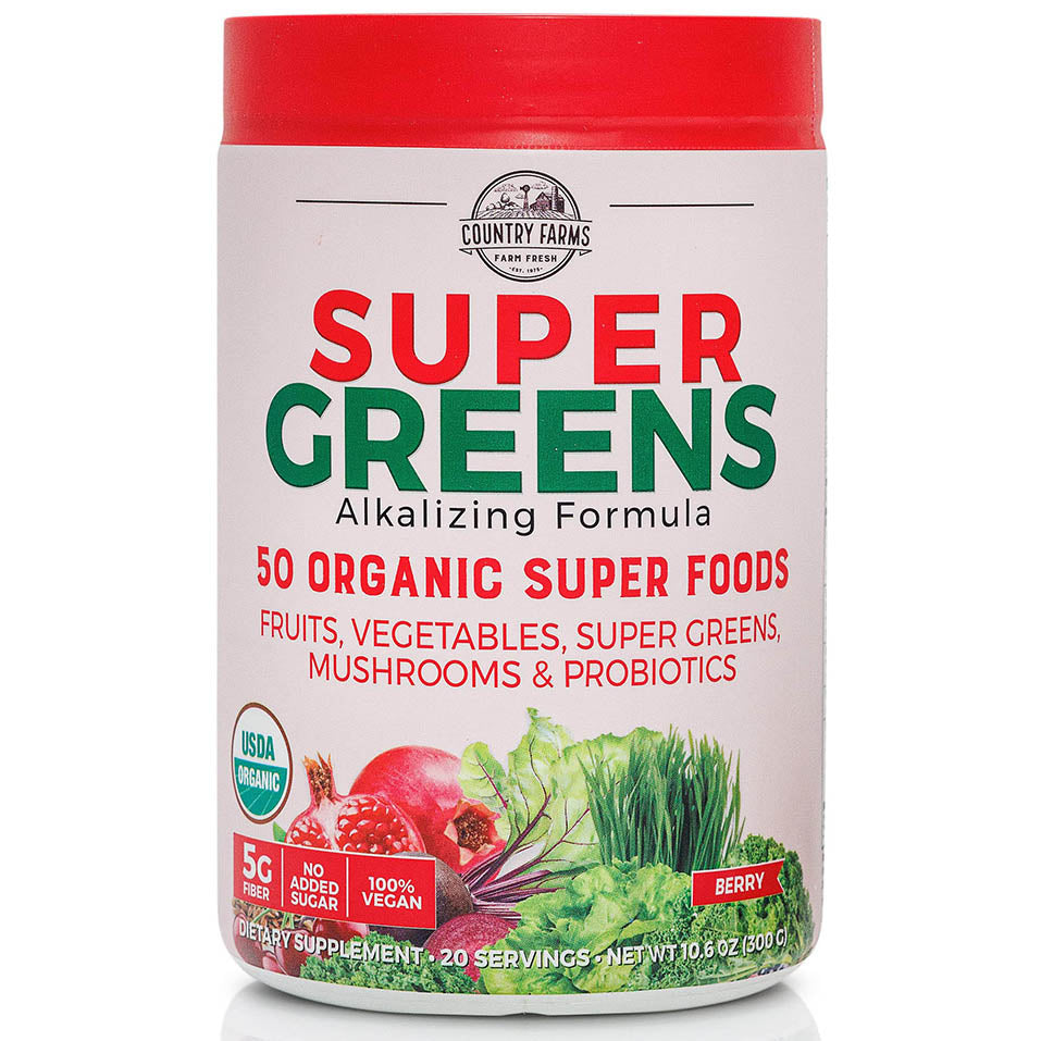 Country Farms Super Green Drink, Berry Flavor, 10.6 Oz