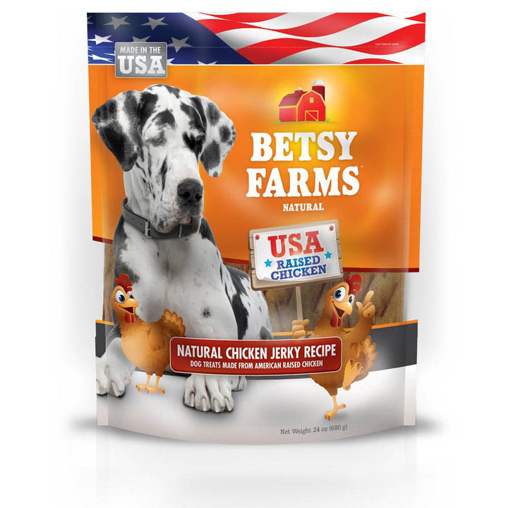 Betsy Farms Natural Chicken Jerky Recipe Dog Treats - Chicken Jerky Dog Treats, 24 Oz