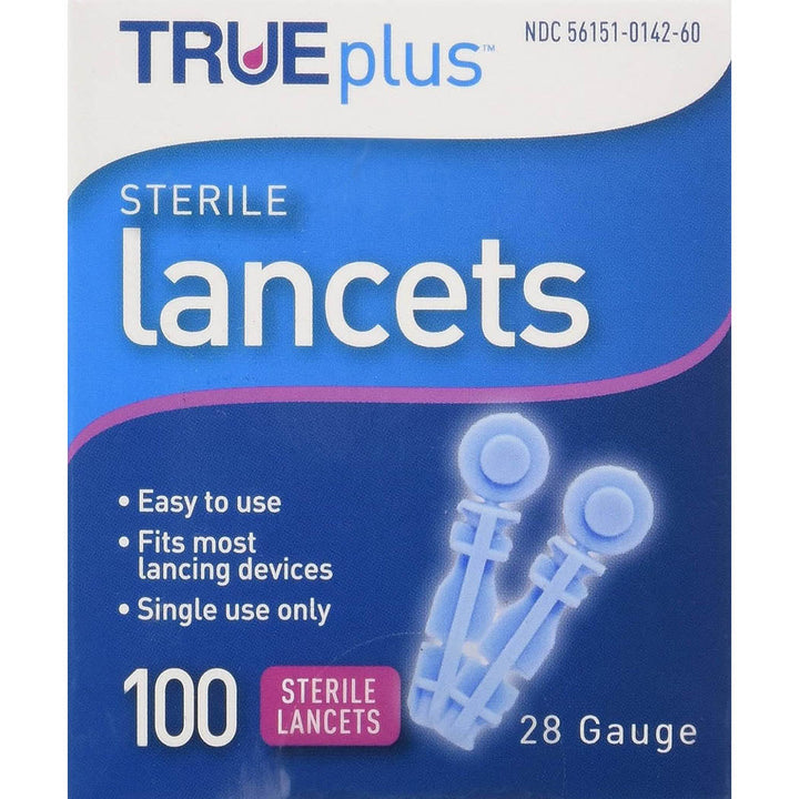 Trueplus Sterile Lancets, 28 Gauge, 100 Each