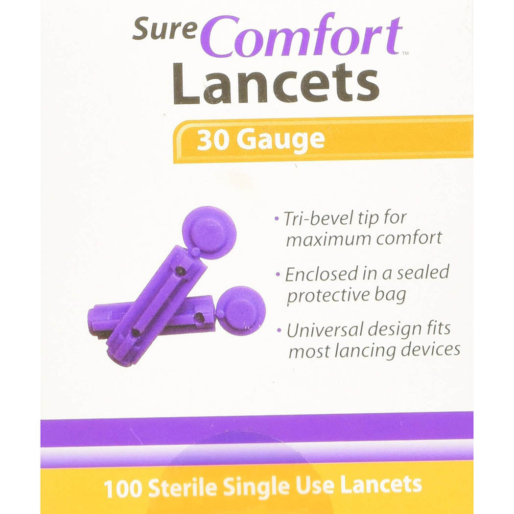 Sure Comfort Universal Lancet, 30g, 100 Count