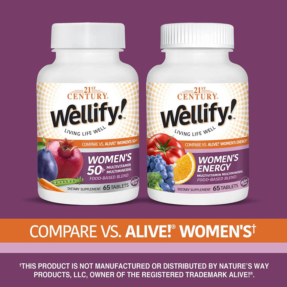 21st Century Wellify Women's Energy Multivitamins with Minerals, 65 Count