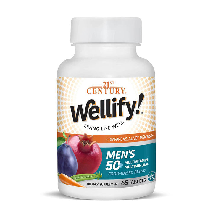 21st Century Wellify Men's 50+ Multivitamins with Minerals, 65Count