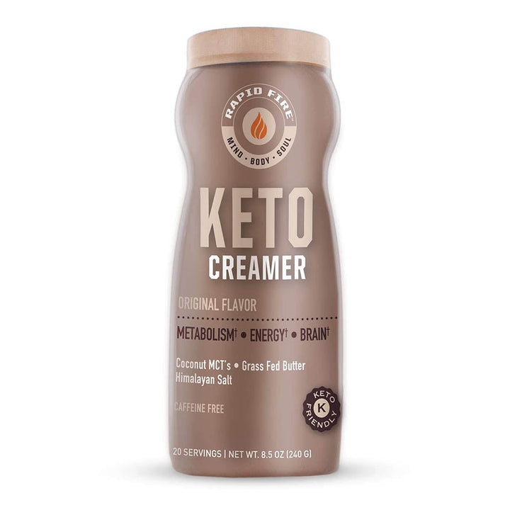 RAPID FIRE Ketogenic Creamer with MCT Oil for Coffee or Tea, Supports Energy and Metabolism, Weight Loss, Ketogenic Diet 8.5 oz. (20 servings)