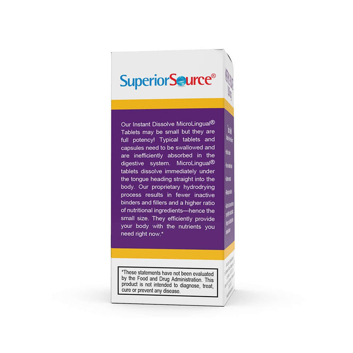 Superior Source Methylfolate 5-MTHF 1000 mcg, Quick Dissolve Sublingual Tablets, 60 Ct, Biologically Active Form of Folate, Cardiovascular Health, Energy Metabolism & Prenatal Development, Non-GMO