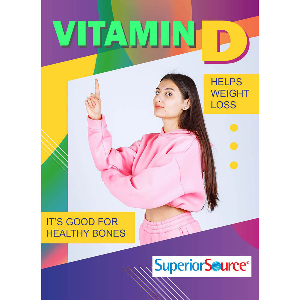 Superior Source Vitamin D3 1000 IU, Quick Dissolve MicroLingual Tablets, 100 Count, Helps Promote Strong Bones and Teeth, Immune Support, Helps Maintain Healthy Muscle Function, Non-GMO