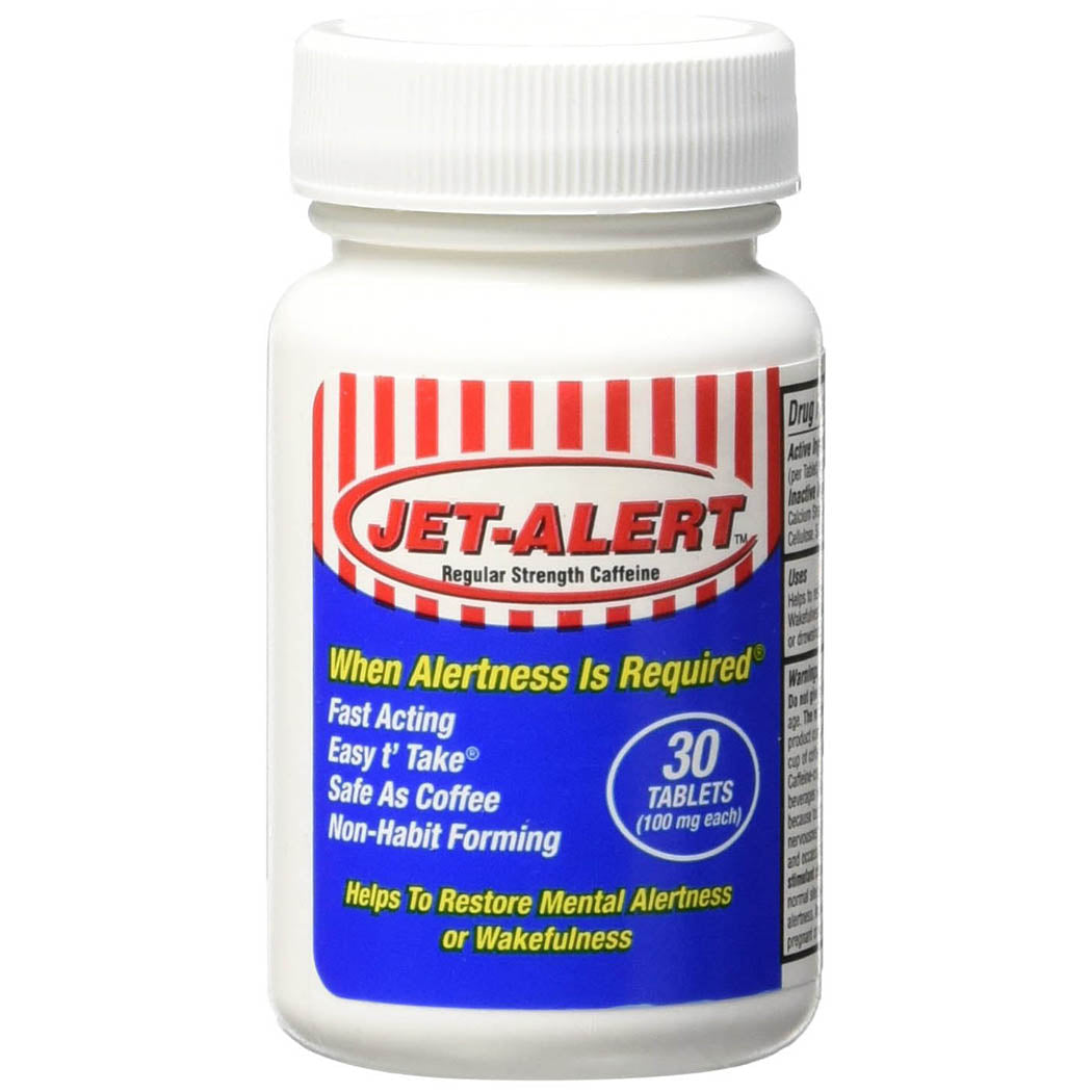 Jet-Alert 100 Mg Each Caffeine Tabs 30 Count