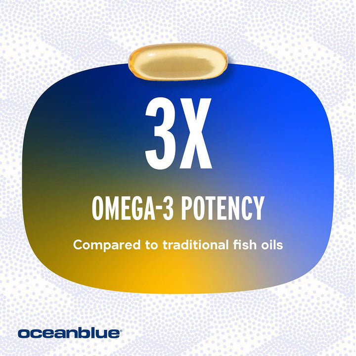 Oceanblue Professional Omega-3 2100-120 Count - High-Potency Burpless Fish Oil with EPA, DHA & DPA - Orange Flavor, 60 Servings