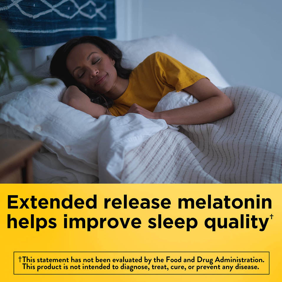 Nature Made Melatonin 4mg Extended Release Tablets, 100% Drug Free Sleep Aid for Adults, 90 Count, 90 Day Supply