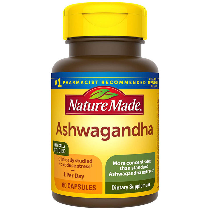 Nature Made Ashwagandha Capsules 125mg for Stress Support, 60 Capsules, 60 Day Supply