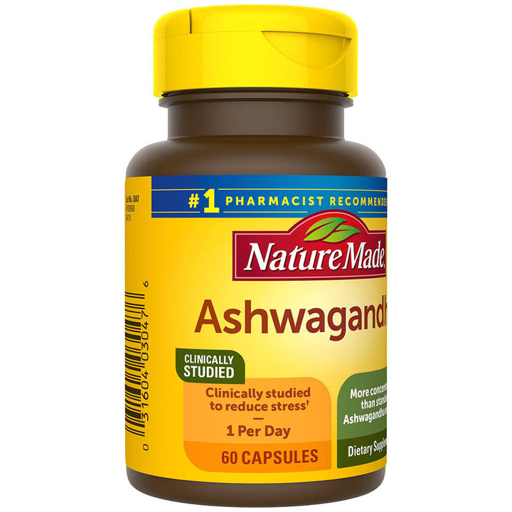 Nature Made Ashwagandha Capsules 125mg for Stress Support, 60 Capsules, 60 Day Supply