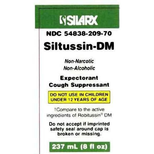 Silarx Pharmaceuticals Siltussin Dm Cough Syrup, 8 Oz