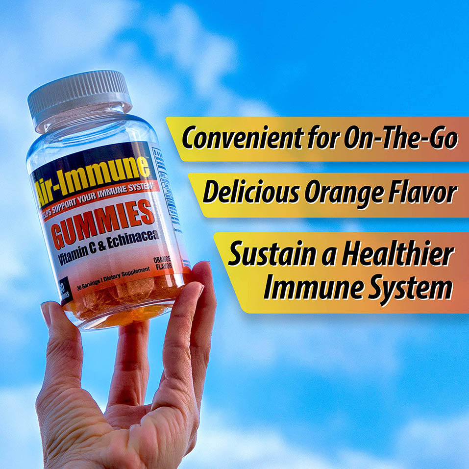 Air Immune Gummies with Vitamin C and Echinacea, Supports Immune System, Potent Antioxidants, 60 Gummies, 30 Servigs