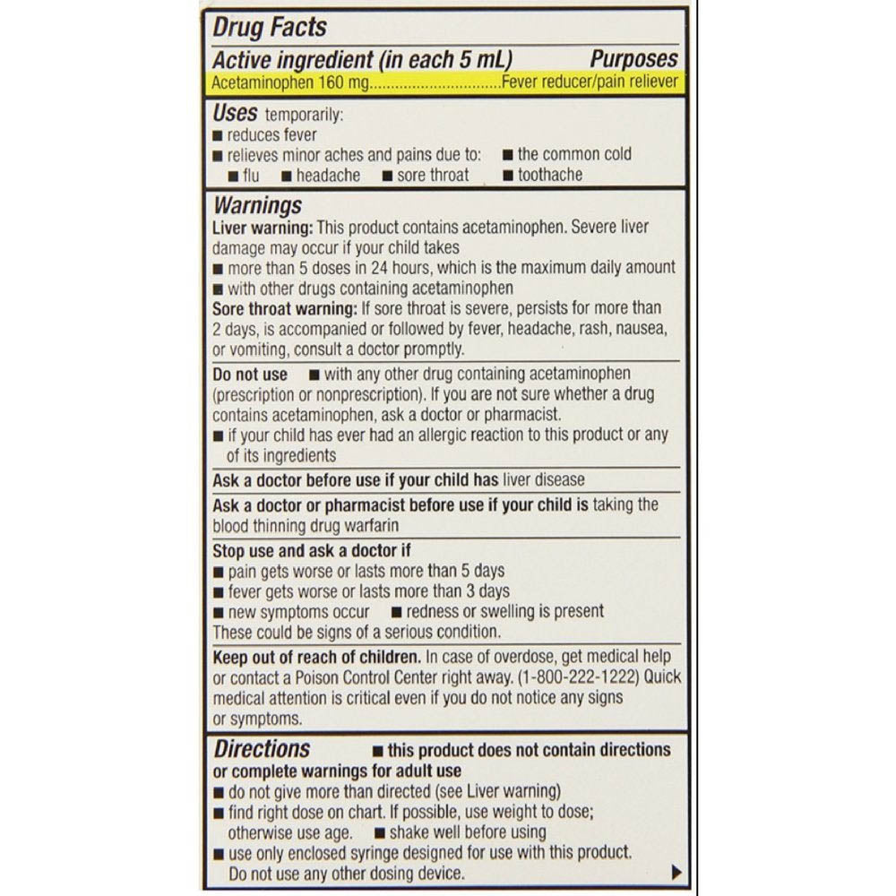 GoodSense Infant's Pain Reliever & Fever Reducer Acetaminophen Suspension Liquid, Cherry flavor, Temporarily Reduces Fever and Provides Relief of Aches and Pains