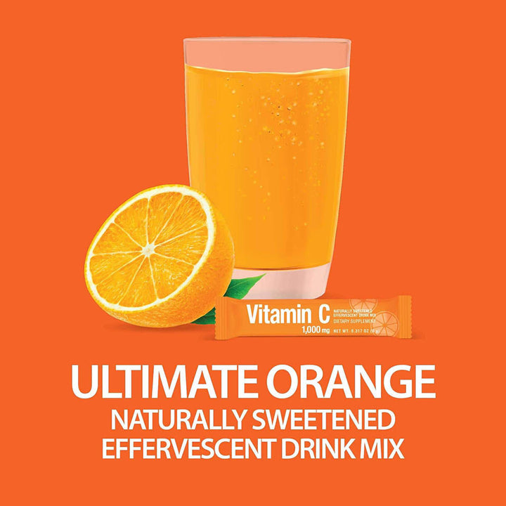 21st Century Immublast C Effervescent Drink Mix Packets, Ultimate Orange, 9.5 Ounce, Pack of 30