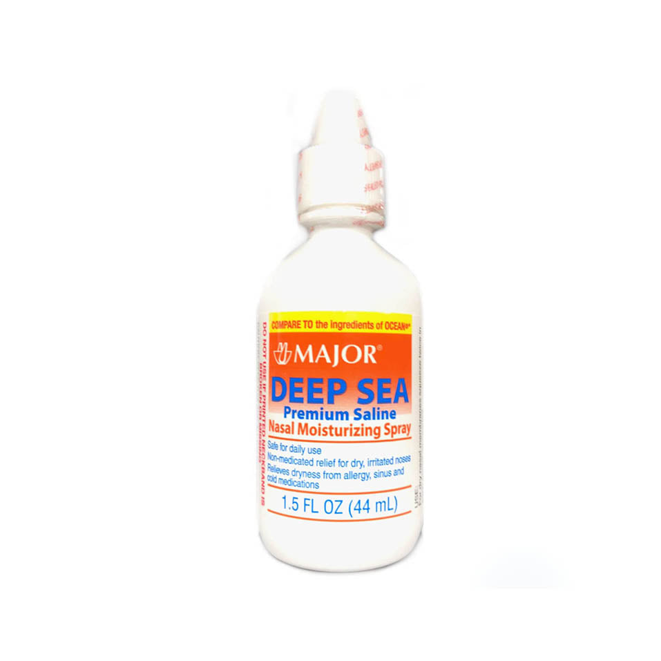 Major Pharmaceuticals Deep Sea Saline Generic for Ocean Nasal Moisturizing Spray, 1.5 Ounce